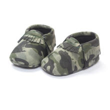 Sapatos de bebê de camuflagem de moda macio solteiros mocassins de criança infantil